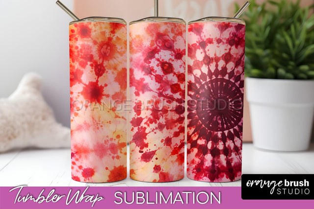 Halloween Tie Dye Tumbler Wrap, Tie Dye Tumbler Sublimation Sublimation OrangeBrushStudio 