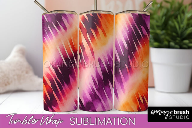 Halloween Tie Dye Tumbler Wrap, Tie Dye Tumbler Sublimation Sublimation OrangeBrushStudio 