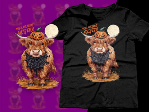 Halloween Trick or Treat Heifers Sublimation PNG Sublimation Luvleigh Digitals 