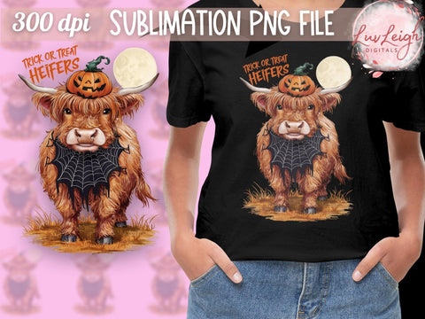 Halloween Trick or Treat Heifers Sublimation PNG Sublimation Luvleigh Digitals 