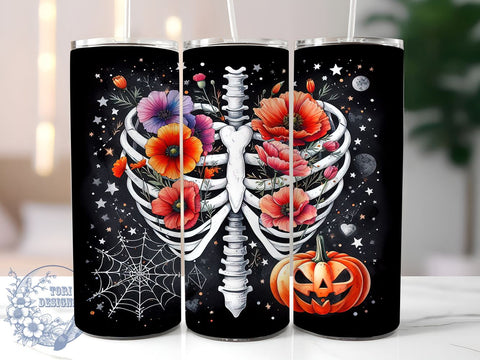 Halloween Tumbler, Dead Inside, Skeleton Design, 20oz Wrap, Spooky Sublimation, Digital Download, Halloween Decor Sublimation ToriDesigns 