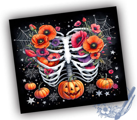 Halloween Tumbler, Dead Inside, Skeleton Design, 20oz Wrap, Spooky Sublimation, Digital Download, Halloween Decor Sublimation ToriDesigns 