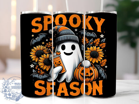 Halloween Tumbler, Ghost Design, Sublimation PNG, Halloween Decor, Spooky Tumbler, Fall Craft, Halloween Gift, 20 oz Tumbler Sublimation ToriDesigns 