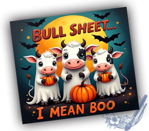 Halloween Tumbler, Ghostly Design, Bull Mug, 20 oz Sublimation, Spooky Drinkware, Cute Halloween Cup, Fall Decor, Trick or Treat Tumbler Sublimation ToriDesigns 