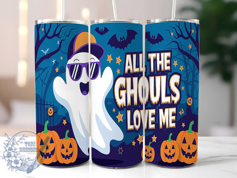 Halloween Tumbler, Ghouls Love Me Design, Spooky Drinkware, Fall Sublimation, Cute Halloween, Personalized Tumbler, Ghostly Gift, Halloween Decor Sublimation ToriDesigns 
