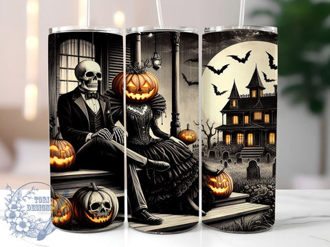 Halloween Tumbler, Spooky Design, Sublimation PNG, Fall Decor, Trick or Treat, Halloween Drinkware, Haunted Vibes, Unique Halloween Gift Sublimation ToriDesigns 