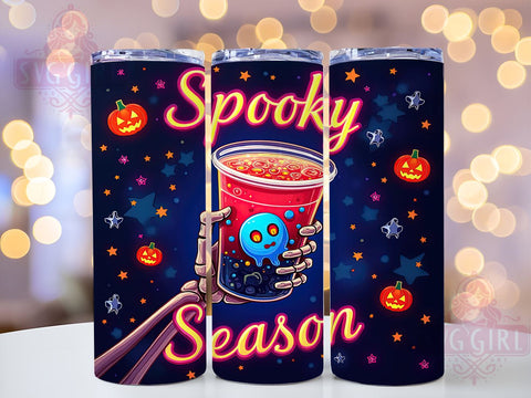 Halloween Tumbler, Spooky Season, PNG Wrap, Sublimation Design, Fall Decor, Halloween Drinkware, Seasonal Tumbler, Halloween Gifts Sublimation SvggirlplusArt 