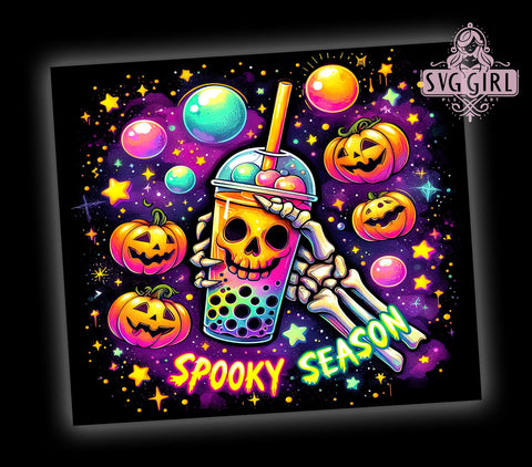 Halloween Tumbler, Spooky Season, PNG Wrap, Sublimation Design, Fall Decor, Halloween Drinkware, Seasonal Tumbler, Halloween Gifts Sublimation SvggirlplusArt 