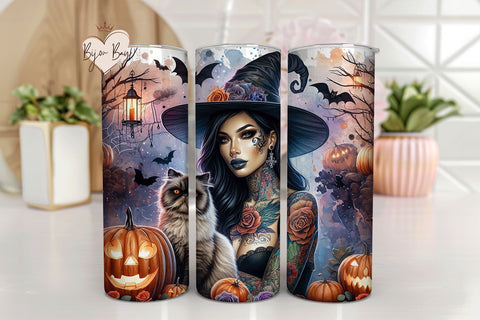 Halloween Tumbler Sublimation Wrap, Halloween Wrap PNG Sublimation BijouBay 