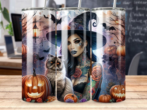 Halloween Tumbler Sublimation Wrap, Halloween Wrap PNG Sublimation BijouBay 