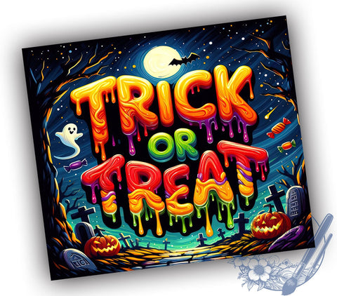 Halloween Tumbler, Trick Or Treat Mug, Fun Halloween Drinkware, 20 oz Sublimation, Spooky Season Cup, Cute Halloween Design, Fall Festivities Tumbler, Halloween Party Drinkware Sublimation ToriDesigns 