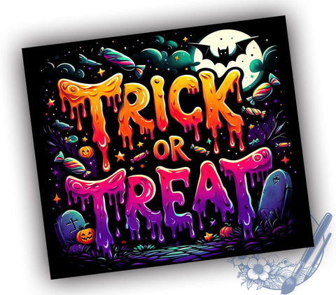 Halloween Tumbler, Trick Or Treat Mug, Fun Halloween Drinkware, 20 oz Sublimation, Spooky Season Cup, Cute Halloween Design, Fall Festivities Tumbler, Halloween Party Drinkware Sublimation ToriDesigns 