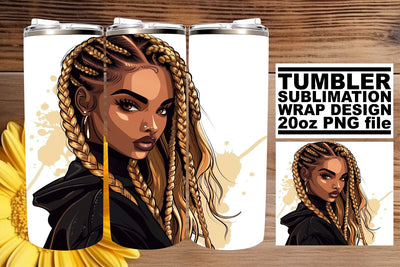 Halloween Tumbler Wrap African American Gothic 20oz Sublimation afrosvg 