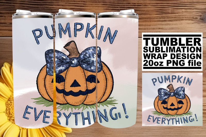 Halloween Tumbler Wrap Pumpkin 20oz Fall Sublimation Art Sublimation afrosvg 