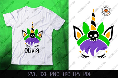 Halloween Unicorn Face SVG, Cute Unicorn Face Cut File SVG Digital Craftyfox 