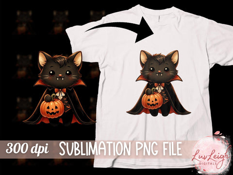 Halloween Vampire Bat Sublimation PNG Sublimation Luvleigh Digitals 