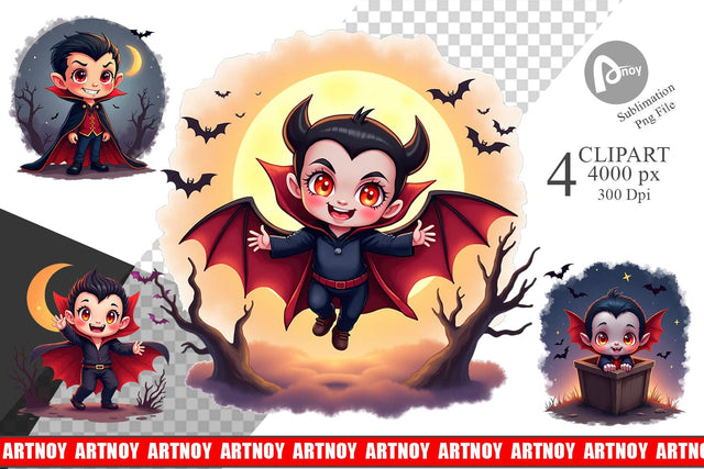 Halloween Vampire Bite Clipart Sublimation artnoy 