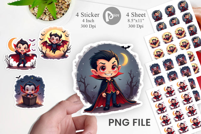 Halloween Vampire Bite Sticker Sublimation artnoy 