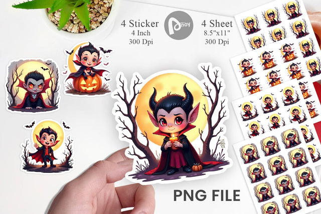 Halloween Vampire Bite Sticker Sublimation artnoy 
