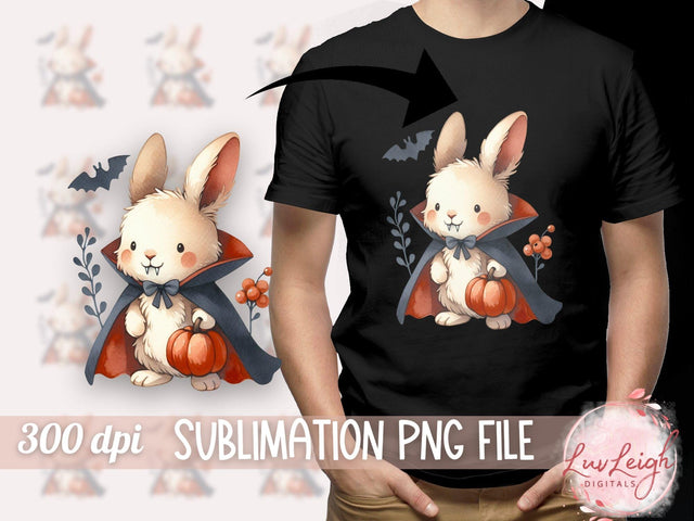 Halloween Vampire Bunny Sublimation PNG Sublimation Luvleigh Digitals 