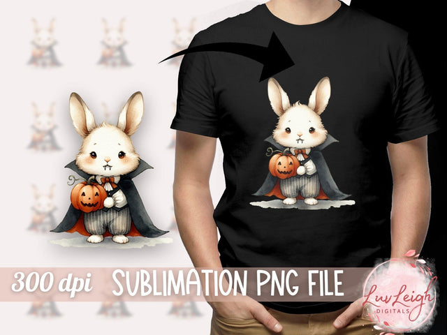 Halloween Vampire Bunny Sublimation PNG Sublimation Luvleigh Digitals 