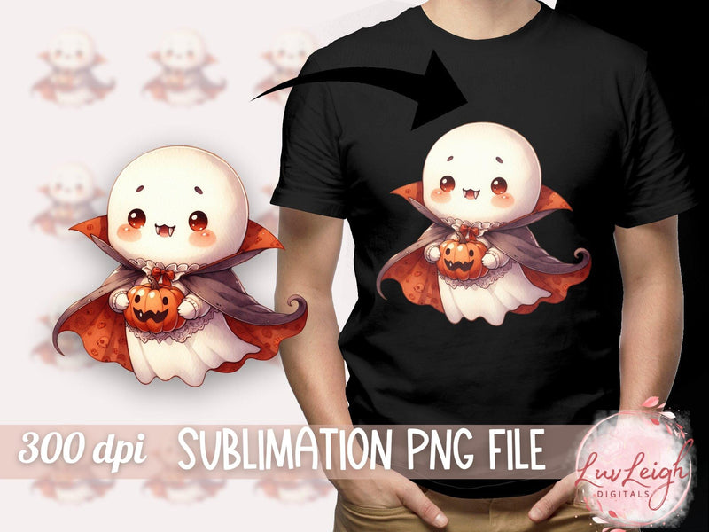 Halloween Vampire Ghost Sublimation PNG Sublimation Luvleigh Digitals 