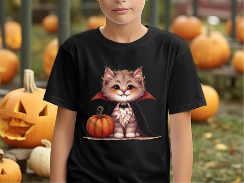 Halloween Vampire Kitten Sublimation PNG Sublimation Luvleigh Digitals 