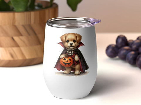 Halloween Vampire Puppy Sublimation PNG Sublimation Luvleigh Digitals 