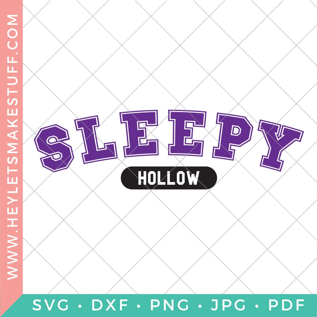 Halloween Varsity Sleepy Hollow SVG Hey Let's Make Stuff 