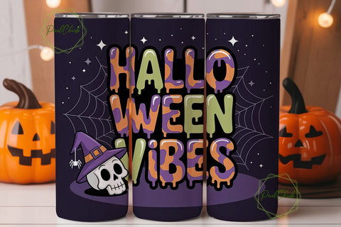 Halloween Vibes 20oz Tumbler Wrap Sublimation PixelChick 