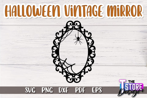 Halloween Vintage Mirror Bundle | Mirror Frame | Halloween Party | SVG Files SVG The T Store Design 