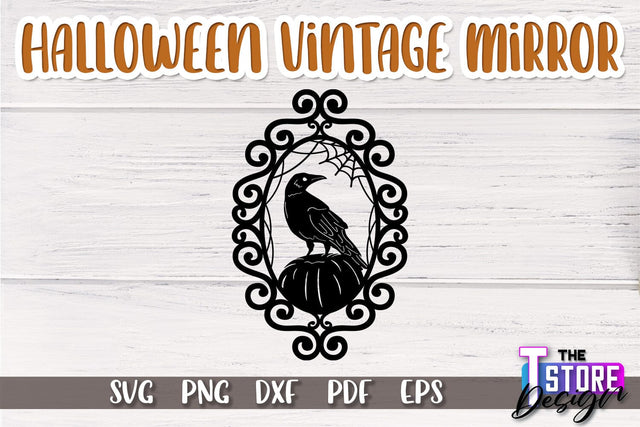Halloween Vintage Mirror | Mirror Frame | Halloween Party | SVG File SVG The T Store Design 