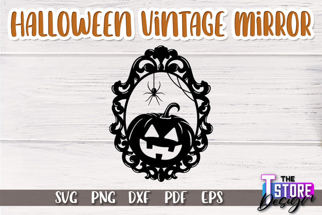 Halloween Vintage Mirror | Mirror Frame | Halloween Party | SVG File SVG The T Store Design 