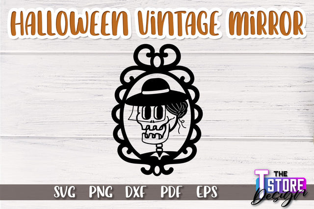 Halloween Vintage Mirror | Mirror Frame | Halloween Party | SVG File SVG The T Store Design 