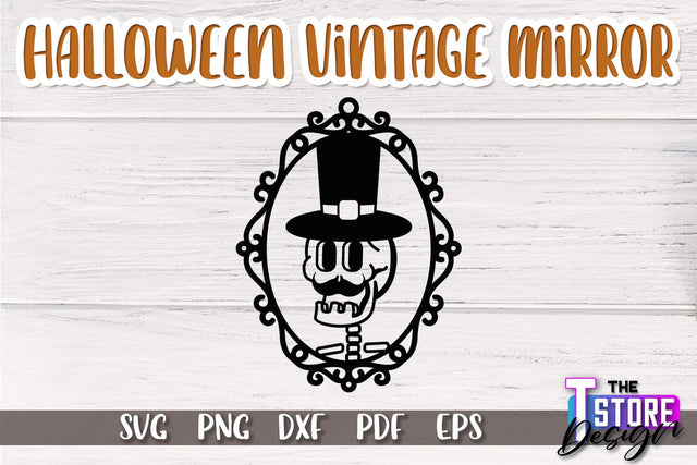 Halloween Vintage Mirror | Mirror Frame | Halloween Party | SVG File SVG The T Store Design 