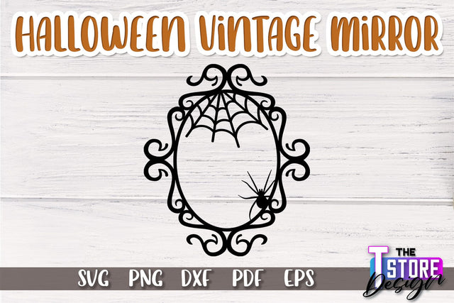Halloween Vintage Mirror | Mirror Frame | Halloween Party | SVG File SVG The T Store Design 