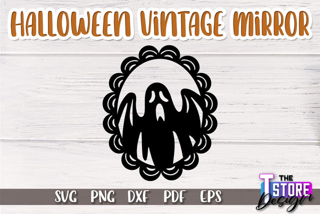 Halloween Vintage Mirror | Mirror Frame | Halloween Party | SVG File SVG The T Store Design 