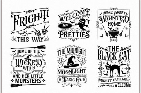 Halloween Vintage Sign Bundle SVG Shetara Begum 
