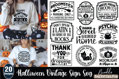 Halloween Vintage Sign SVG Bundle SVG Angelina750 