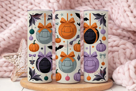 Halloween Volleyball Tumbler Wrap Sublimation DesignSVG 