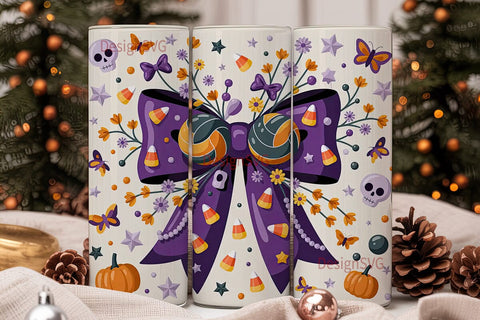 Halloween Volleyball Tumbler Wrap Sublimation DesignSVG 
