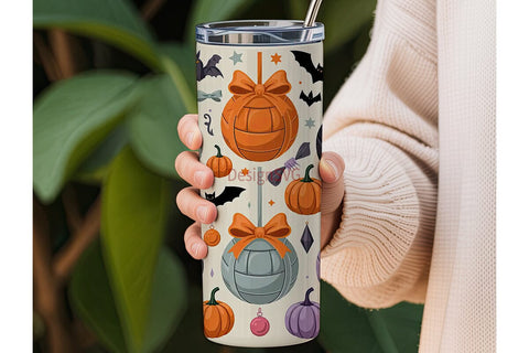 Halloween Volleyball Tumbler Wrap Sublimation DesignSVG 