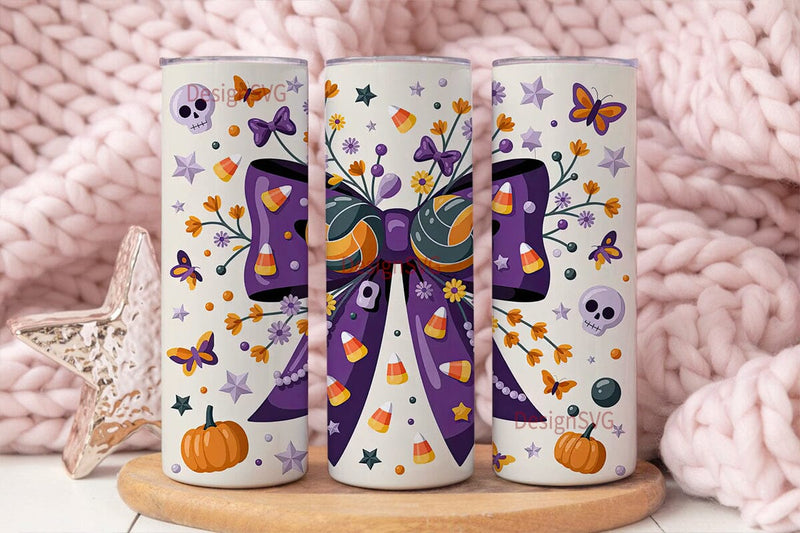 Halloween Volleyball Tumbler Wrap Sublimation DesignSVG 