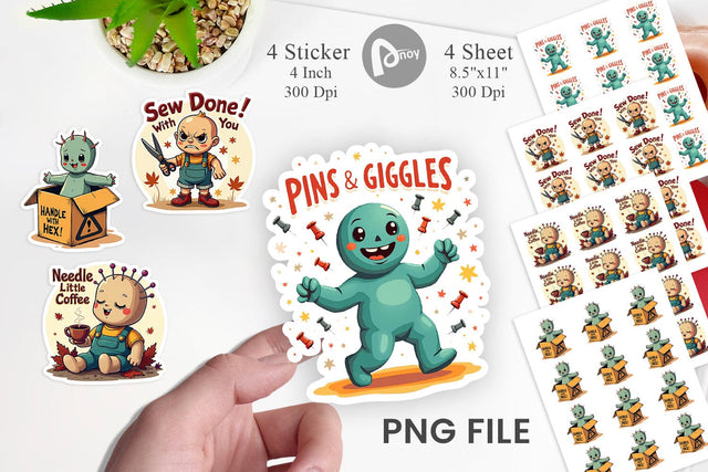 Halloween Voodoo Doll Sticker Sublimation artnoy 