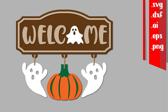 Halloween Wall Decor, Halloween Decor Svg, Welcome Wall Decor Lasercut SVG zafrans studio 