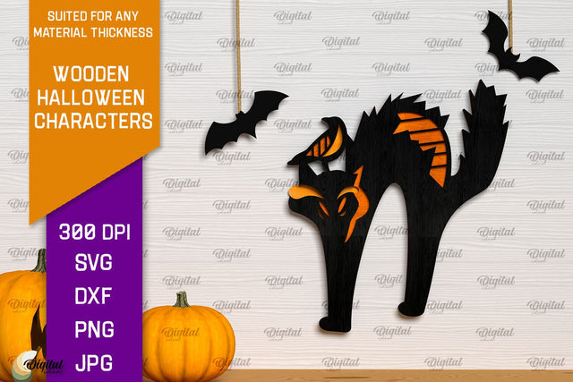 Halloween Wall Decor Laser Cut. Spooky Halloween SVG SVG Evgenyia Guschina 