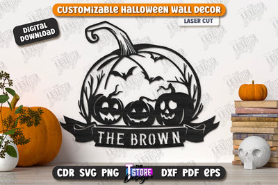 Halloween Wall Decoration Laser Cut | Haunted House | Seasonal Porch Décor | CNC File SVG The T Store Design 