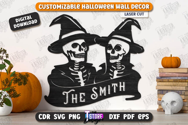 Halloween Wall Decoration Laser Cut | Haunted House | Seasonal Porch Décor | CNC File SVG The T Store Design 
