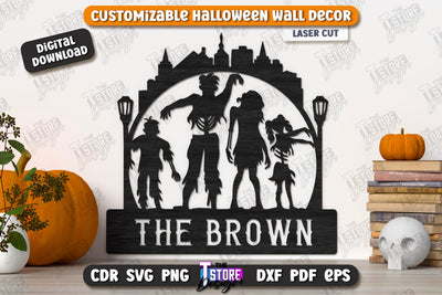 Halloween Wall Decoration Laser Cut | Haunted House | Seasonal Porch Décor | CNC File SVG The T Store Design 