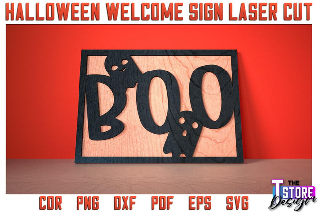 Halloween Welcome Sign | Haunter House | Door Sign | Trick or Treat | CNC File SVG The T Store Design 